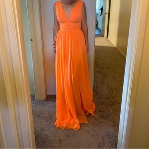 Orange bridesmaid dress